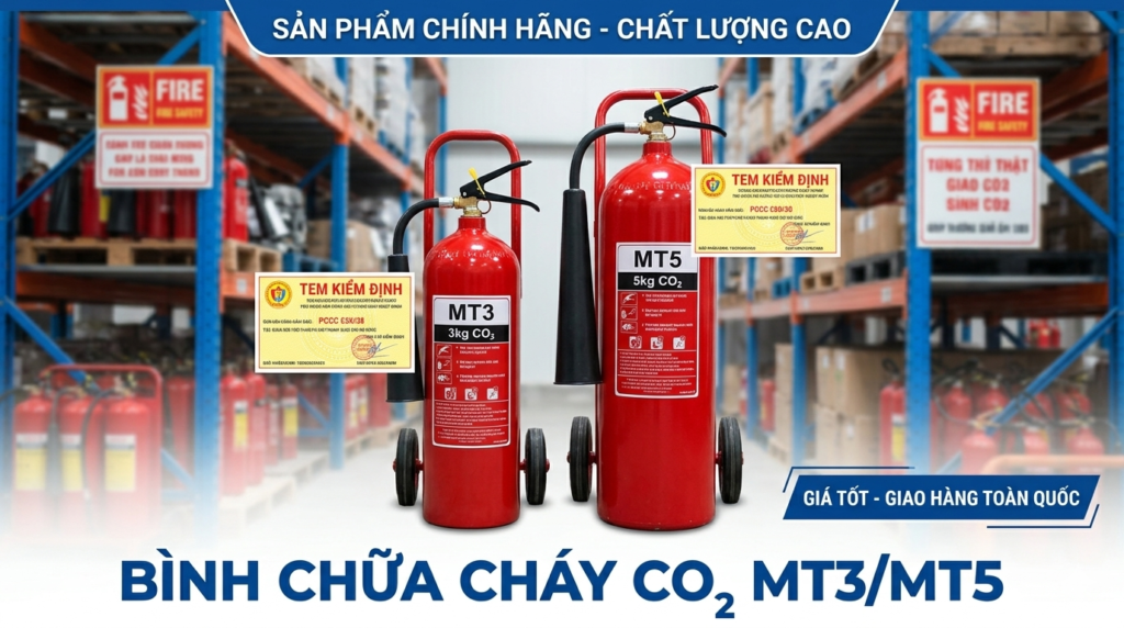 Bình chữa cháy CO2 MT3/MT5 – ảnh cover sản phẩm chính hãng