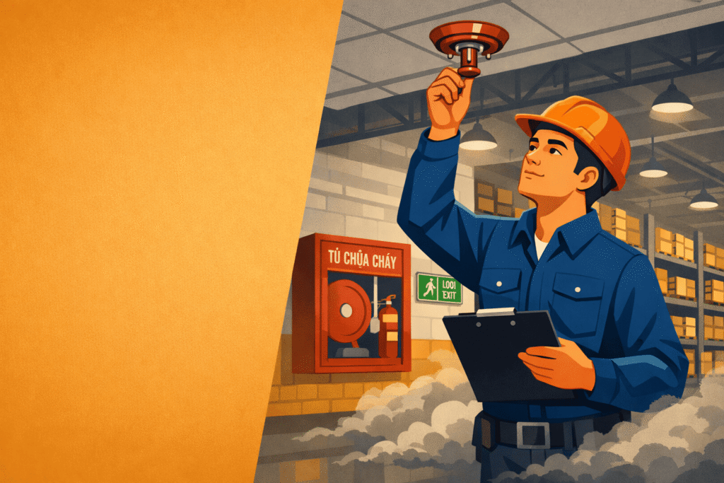 Danh sách thiết bị PCCC bắt buộc cho nhà xưởng, giải pháp hệ thống theo tiêu chuẩn TCVN, lỗi thường gặp, mức phạt vi phạm và FAQ đầy đủ. Cập nhật 2024.